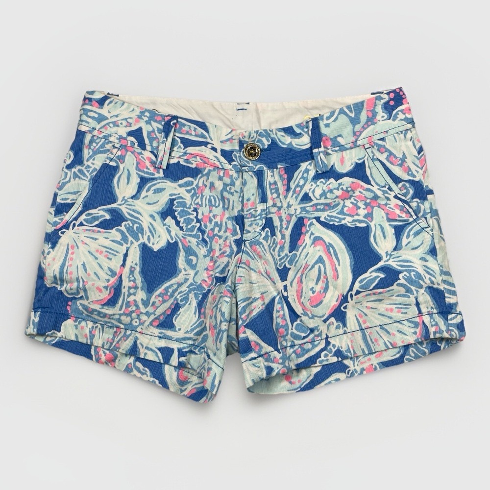 Lilly Pulitzer Size 2 The Callahan Short Bay Blue Into The Deep 5" Shorts